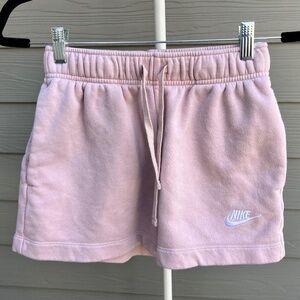 Nike Sportswear Club Fleece Shorts XS Light Pink Womens Cotton Blend